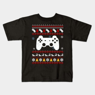 Video Game Gamer Christmas Ugly Kids T-Shirt